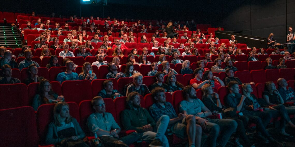 person watching movie