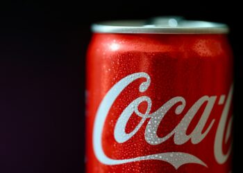 a close up of a can of coca - cola