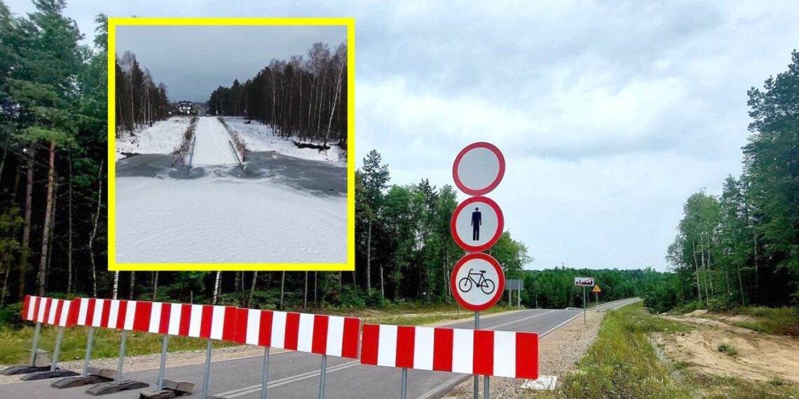 7,5 mln eurų į šipulius: Lenkijoje nauja aplinkelio „magistralė“ virto milžiniška ledo čiuožykla