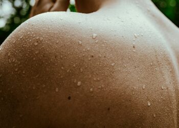 a close up of a person's skin