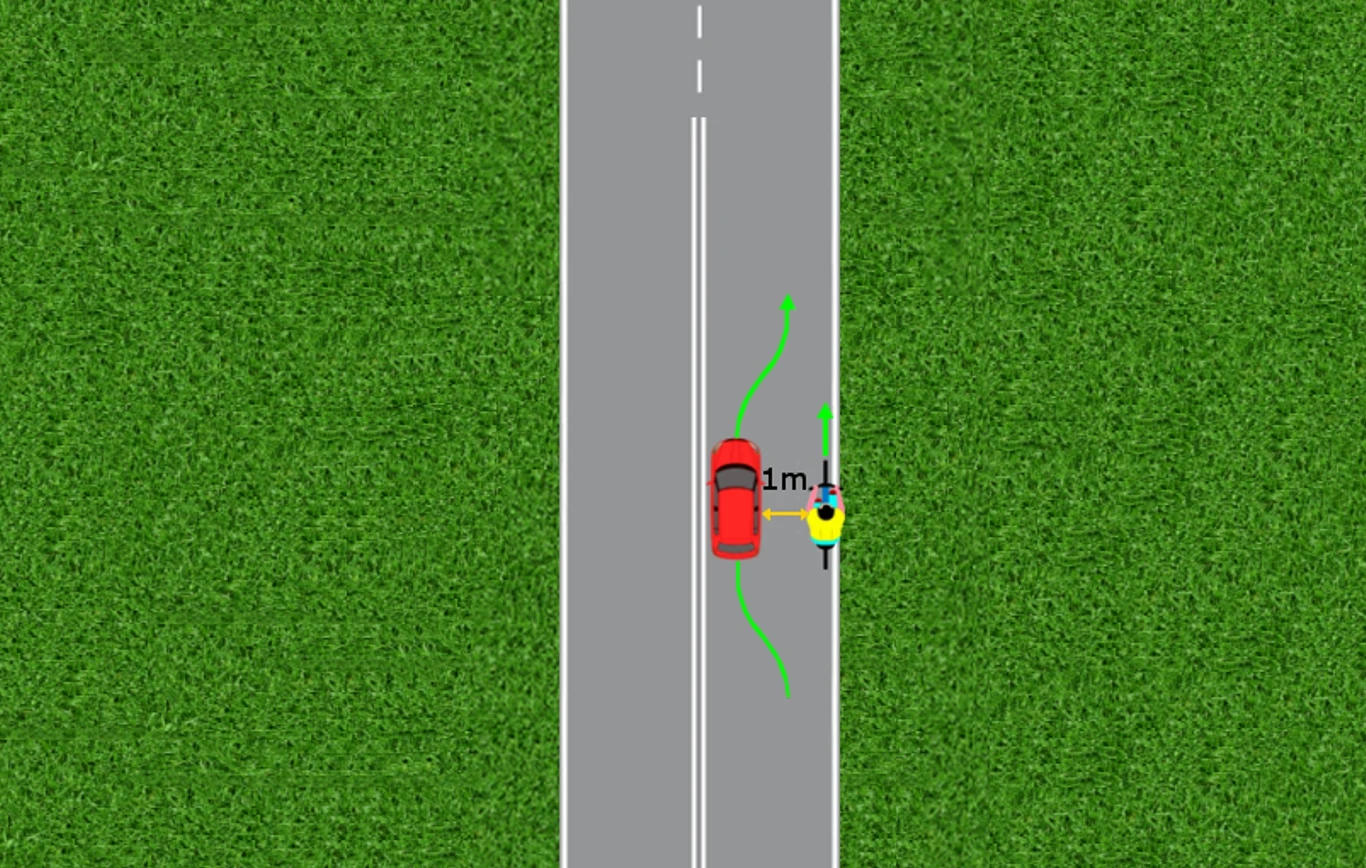 Automobilis prie ištisinės linijos