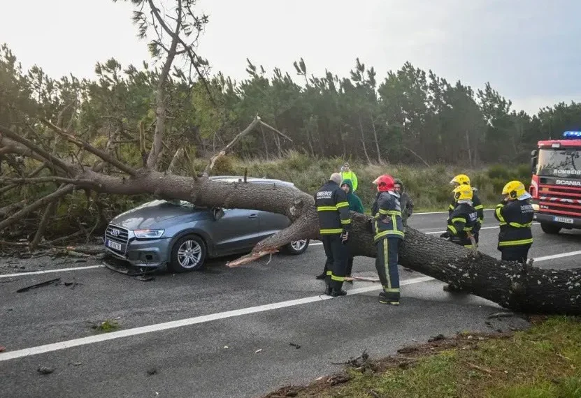 Naktinis siaubas Portugalijoje: praūžęs ciklonas paliko pusę šalies be elektros