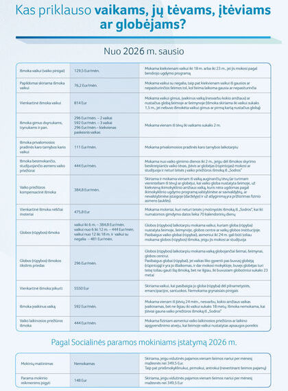 Naujoji vaiko priežiūros išmoka suviliojo tūkstančius: šeimos didėja, įtraukta naujų 1,7 tūkst. naudos gavėjų