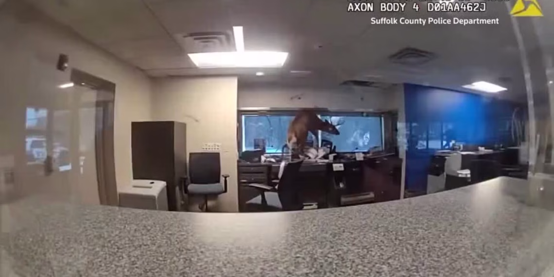 Neįtikėtinas „apiplėšimas“ Niujorke: į banką įsiveržęs elnias sukėlė tikrą chaosą ir iškvietė policiją