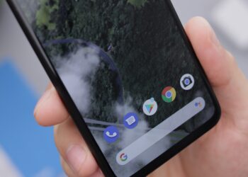 black android smartphone displaying icons
