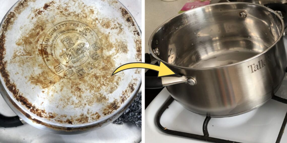 Pridegęs puodo dugnas – ne bėda: 2 šaukštai į vandenį ir emalis kaip naujas