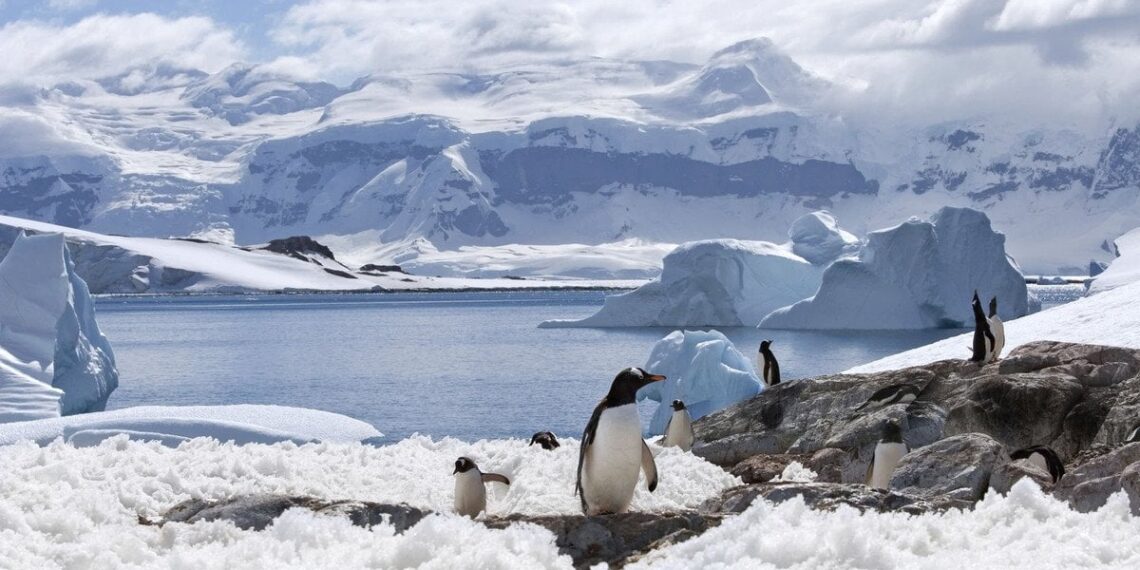 Antarktidoje užfiksuotas milžiniškas ledinis tiltas su tuneliu: mokslininkai įspėja apie galimą pavojų