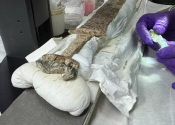 Šokiruojantis radinys: 1500 metų anglosaksiškas kardas slepia runų paslaptį