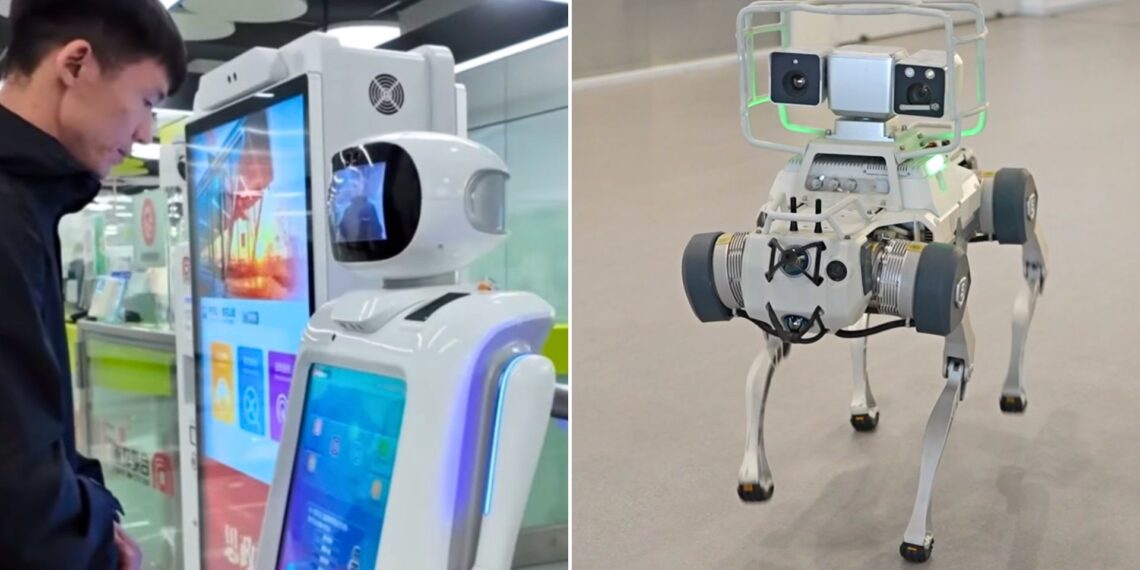 Vaizdai iš Kinijos stebina: metro patruliuoja humanoidai ir robošunys