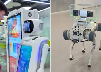 Vaizdai iš Kinijos stebina: metro patruliuoja humanoidai ir robošunys