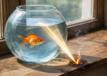 Kodėl tuščias stiklinis butelis ant palangės gali sukelti gaisrą?