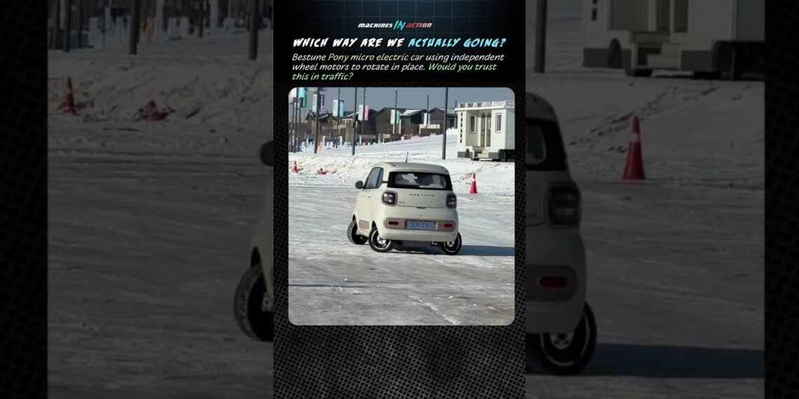 Mažas elektromobilis – tikras stebuklas: kaip „Tiny EV“ akimirksniu apsisuka vietoje ir priverčia aikčioti?