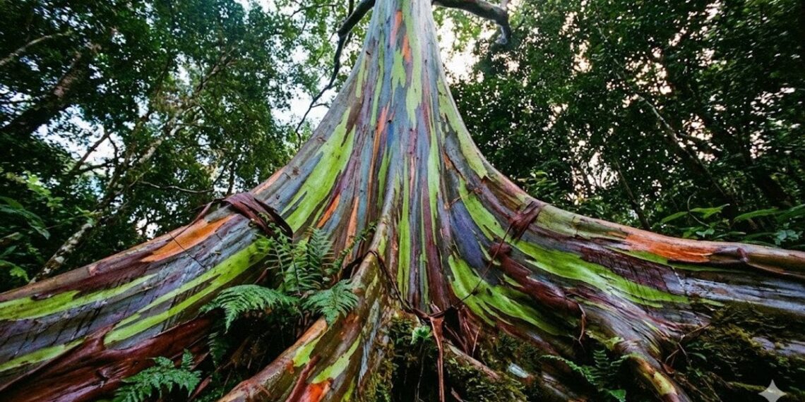 Gamta vėl nustebino: medis, kurio kamienas mirga visomis spalvomis