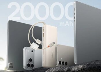 „Baseus“ pristatė 100 W, 20 000 mAh galiūną Europoje: su dviem USB-C ir įmontuotais laidais