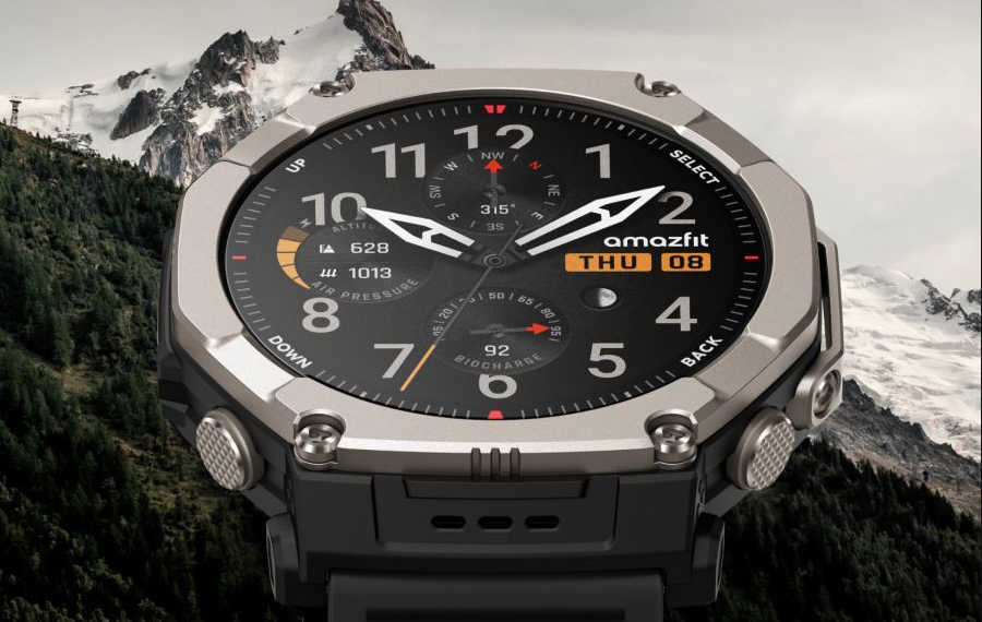 Nutekėjo „Amazfit T-Rex Ultra 2“: titano korpusas, 3000 nitų ekranas ir net 6 GPS sistemos