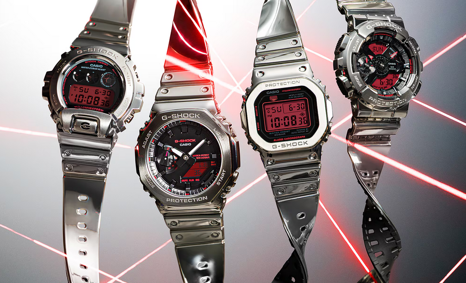 Raudonoji mados banga: „G-Shock“ metaliniai laikrodžiai keičia žaidimo taisykles