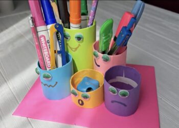 Geniali ir labai paprasta idėja: iš vienos tualetinio popieriaus ritinėlių pakuotės pasidariau spalvingą organizatorių