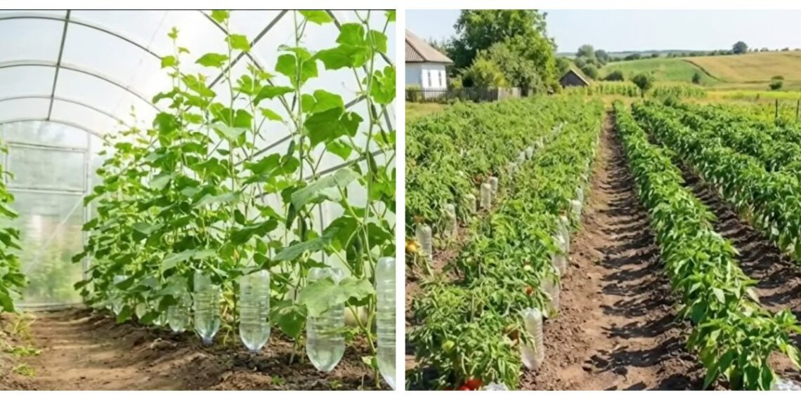 Nebereikia stovėti su laistytuvu: gudrybė iš paprastų plastikinių butelių