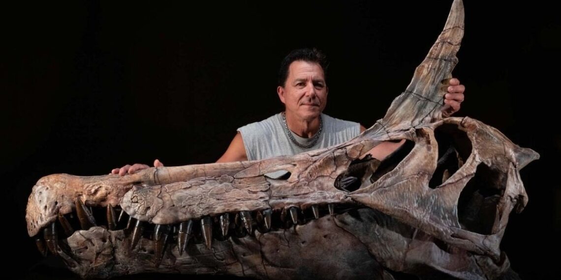 Saharoje aptiktas naujas spinozauras: jo paslaptinga kaukolės szkiauterė glumina mokslininkus