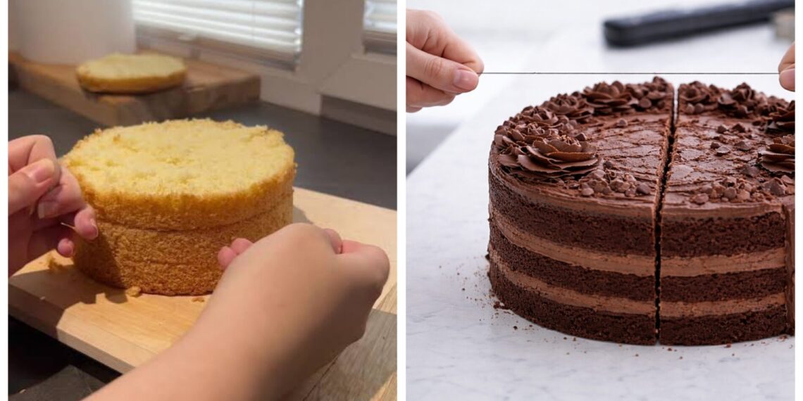 Pamirškite peilį: tortą idealiai supjaustysite su paprastu siūlu