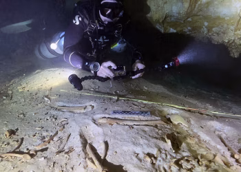 Po vandeniu rastas senovinis skeletas atskleidė šiurpią Meksikos ritualo paslaptį