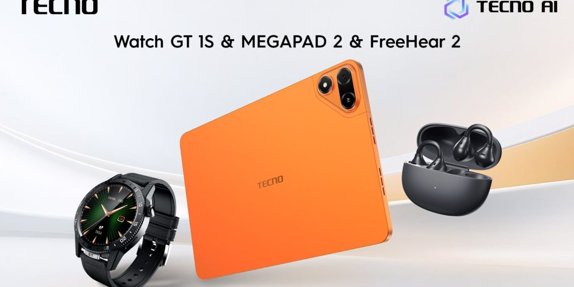 „TECNO“ pristatė naują įrenginių trio: ką siūlo „MegaPad 2“, „Watch GT 1S“ ir „FreeHear 2“?